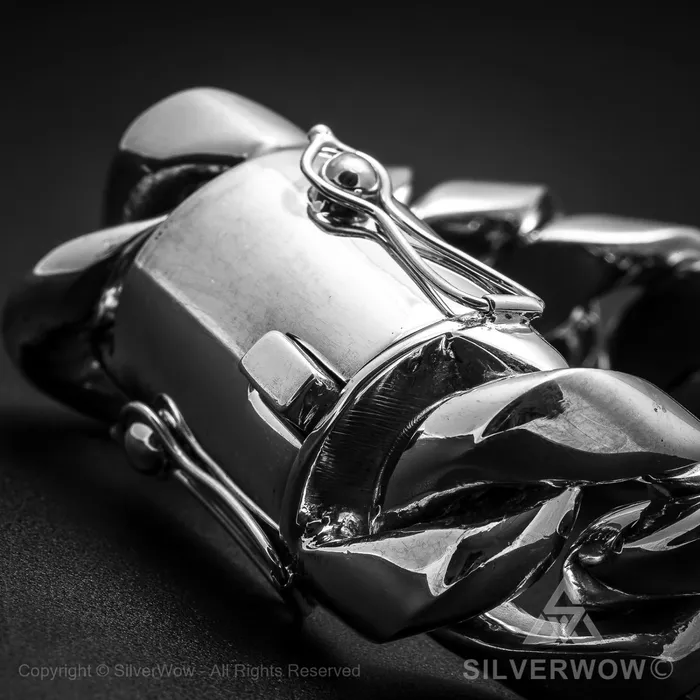 silverwow Bracelets Cuban Link Bracelet x 30mm Wide