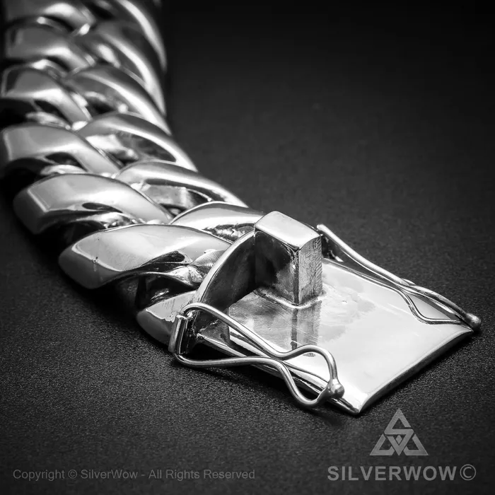 silverwow Bracelets Cuban Link Bracelet x 30mm Wide
