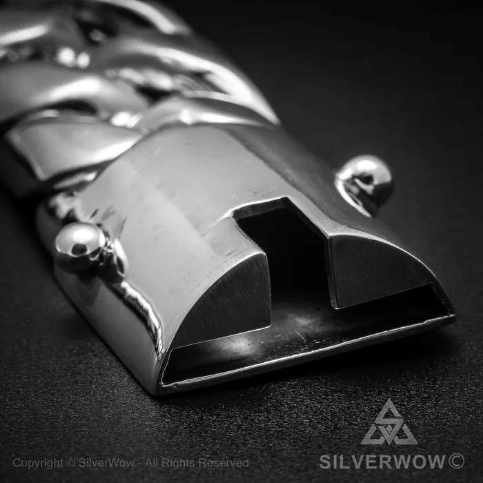 silverwow Bracelets Cuban Link Bracelet x 30mm Wide