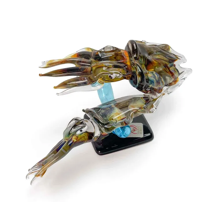 Tagliapietra Fabio Earrings Chalcedony Glass Cuttlefish