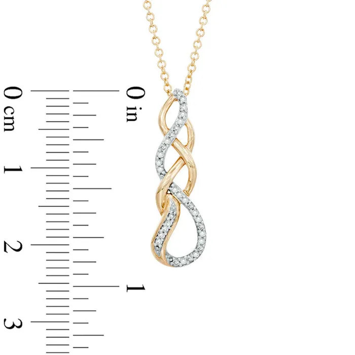 01 CT TW Natural Diamond Cascading Teardrop Pendant in 10K Yellow Gold Goldia Necklaces 01 CT TW Natural Diamond Cascading Teardrop Pendant in 10K Yellow Gold Goldia Necklaces