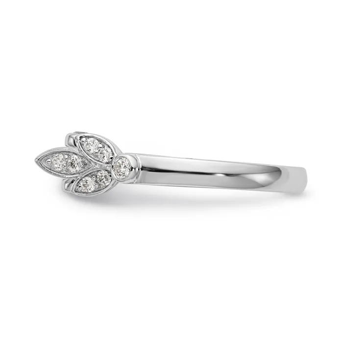 017ct CZ Solid Real 14K White Gold Peg Set Engagement Ring Goldia Rings