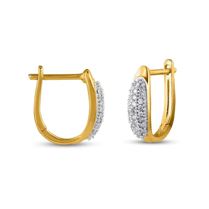 02 CT TW Composite OvalShaped Diamond Hoop Earrings in 10K Gold Goldia Earrings 02 CT TW Composite OvalShaped Diamond Hoop Earrings in 10K Gold Goldia Earrings