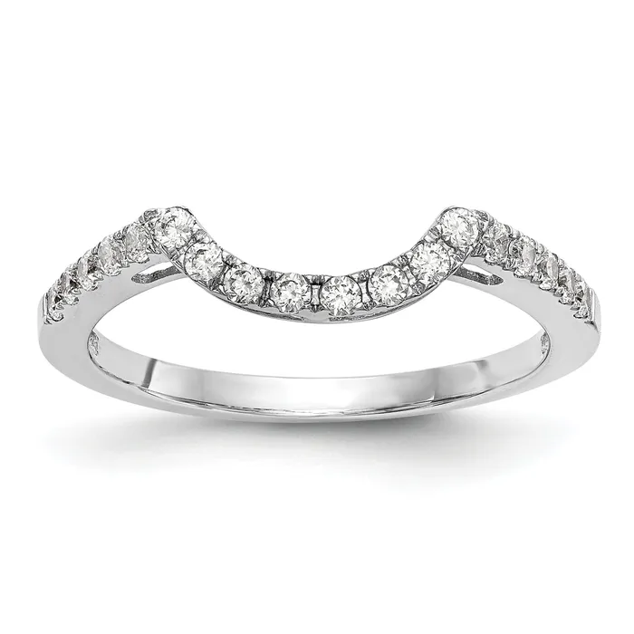020ct CZ Solid Real 14k White Gold Contour Wedding Wedding Band Ring Goldia Rings 020ct CZ Solid Real 14k White Gold Contour Wedding Wedding Band Ring Goldia Rings