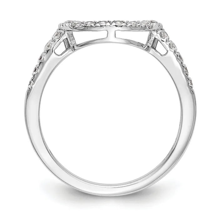 020ct CZ Solid Real 14k White Gold Contour Wedding Wedding Band Ring Goldia Rings