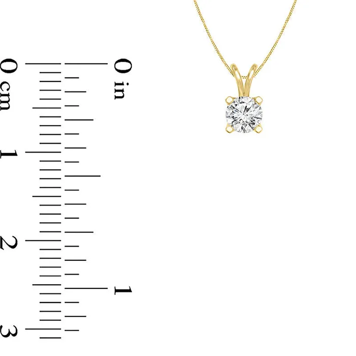 025 CT Certified Natural Clarity Enhanced Solitaire Pendant in 14K Gold IVS2 Goldia Necklaces 025 CT Certified Natural Clarity Enhanced Solitaire Pendant in 14K Gold IVS2 Goldia Necklaces