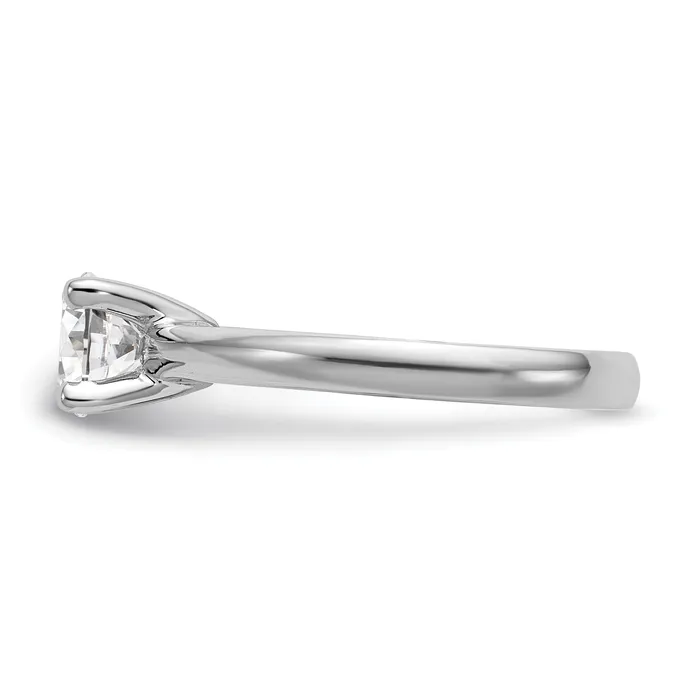 025ct CZ Solid Real 14k White Gold Solitaire Engagement Ring Goldia Rings