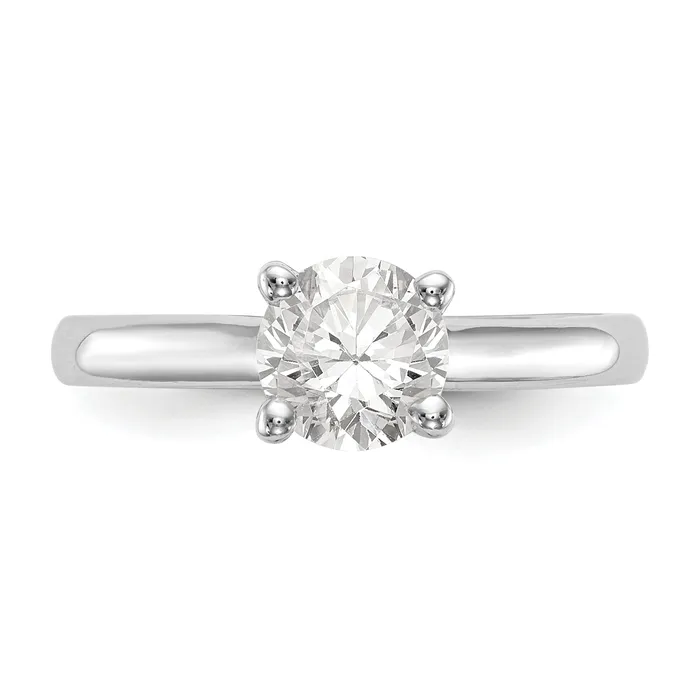 025ct CZ Solid Real 14k White Gold Solitaire Engagement Ring Goldia Rings
