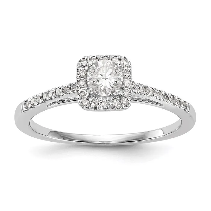 037 Ct Natural Round Diamond Halo Engagement Bridal Ring 14K White Gold Goldiacom Rings 037 Ct Natural Round Diamond Halo Engagement Bridal Ring 14K White Gold Goldiacom Rings