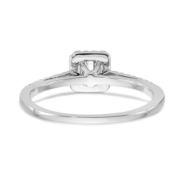 037 Ct Natural Round Diamond Halo Engagement Bridal Ring 14K White Gold Goldiacom Rings