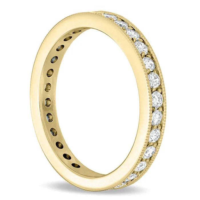 050 CT TW Certified Natural Diamond Eternity Wedding Band in Solid 18K Gold GSI2 Goldia PreStyled Sets 050 CT TW Certified Natural Diamond Eternity Wedding Band in Solid 18K Gold GSI2 Goldia PreStyled Sets