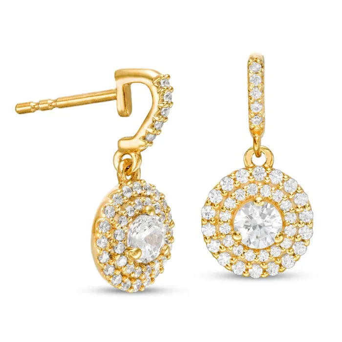 088 CT TW Diamond Double Frame Drop Earrings in 14K Gold Goldia Earrings 088 CT TW Diamond Double Frame Drop Earrings in 14K Gold Goldia Earrings