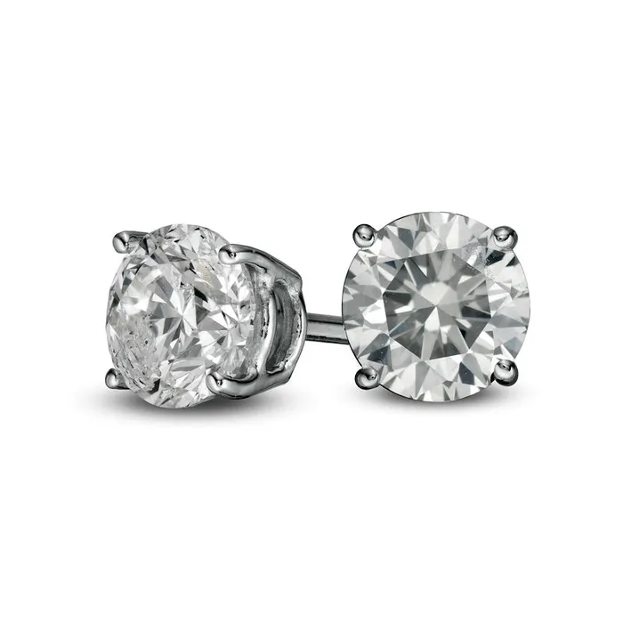 088 CT TW Diamond Solitaire Stud Earrings in 10K White Gold Goldia Earrings 088 CT TW Diamond Solitaire Stud Earrings in 10K White Gold Goldia Earrings