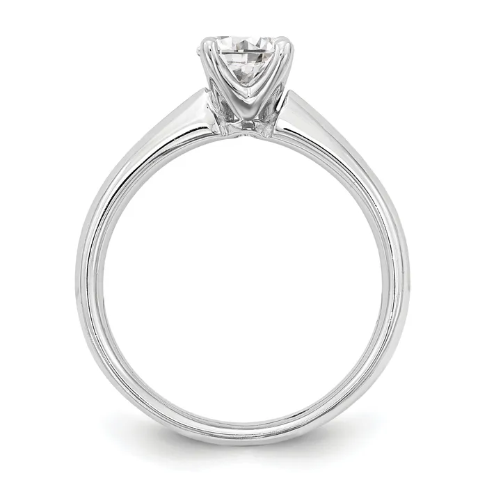 150ct CZ Solid Real 14k White Gold Solitaire Engagement Ring Goldia Rings