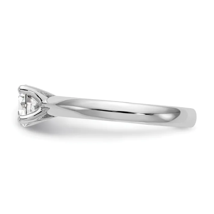 150ct CZ Solid Real 14k White Gold Solitaire Engagement Ring Goldia Rings