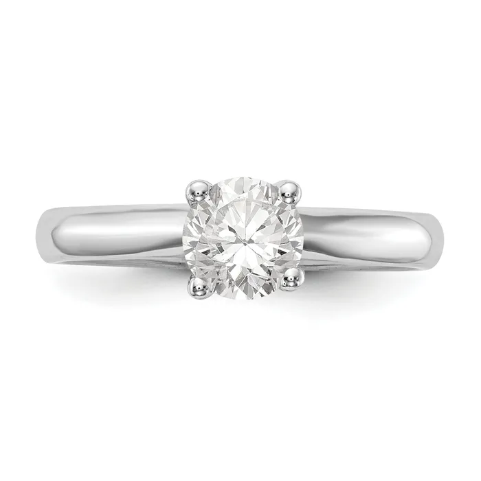 150ct CZ Solid Real 14k White Gold Solitaire Engagement Ring Goldia Rings