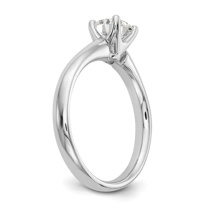 150ct CZ Solid Real 14k White Gold Solitaire Engagement Ring Goldia Rings