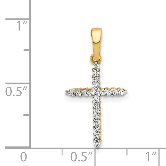 10K Yellow Gold 16ct Diamond Cross Pendant Goldiacom Necklaces 10K Yellow Gold 16ct Diamond Cross Pendant Goldiacom Necklaces