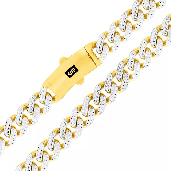 10K Yellow Gold Miami Cuban 75mm Monaco Diamond Cut Pave Chain Necklace 1830 Goldiacom Necklaces 10K Yellow Gold Miami Cuban 75mm Monaco Diamond Cut Pave Chain Necklace 1830 Goldiacom Necklaces