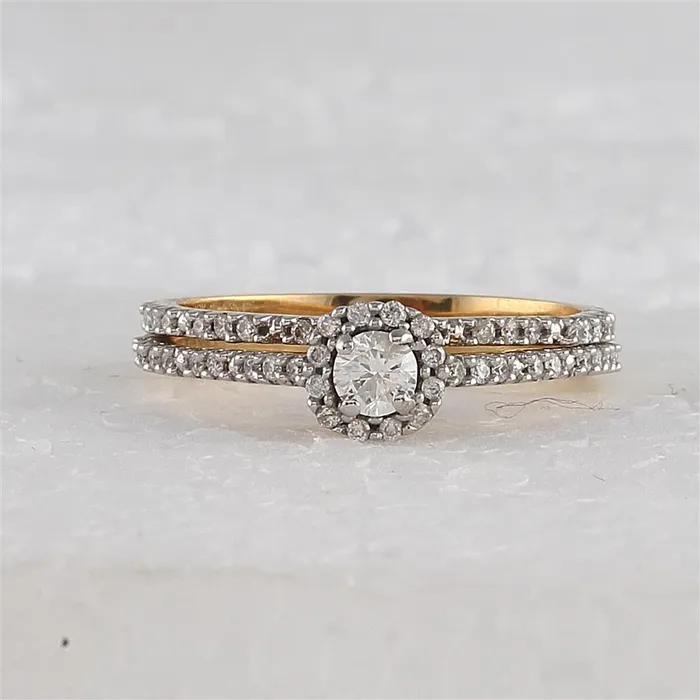 10k Yellow Gold Round Diamond Bridal Wedding Ring Set 12 Cttw Certified gndatlanta Rings 10k Yellow Gold Round Diamond Bridal Wedding Ring Set 12 Cttw Certified gndatlanta Rings