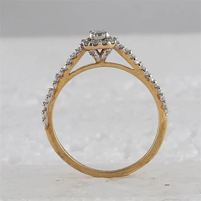 10k Yellow Gold Round Diamond Bridal Wedding Ring Set 12 Cttw Certified gndatlanta Rings