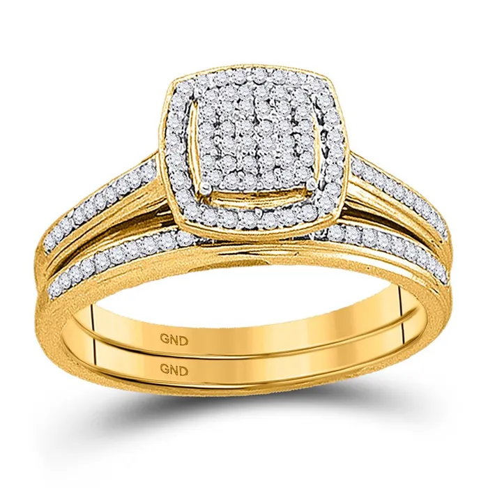 10k Yellow Gold Round Diamond Bridal Wedding Ring Set 14 Cttw gndatlanta Rings 10k Yellow Gold Round Diamond Bridal Wedding Ring Set 14 Cttw gndatlanta Rings