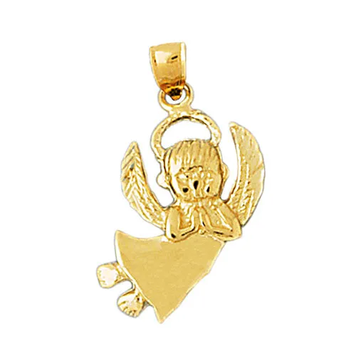 14K Gold 21MM Angel Pendant Goldia PreStyled Sets