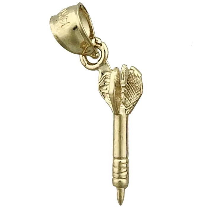 14K Gold 3D Dart Charm Goldia Charm Necklaces