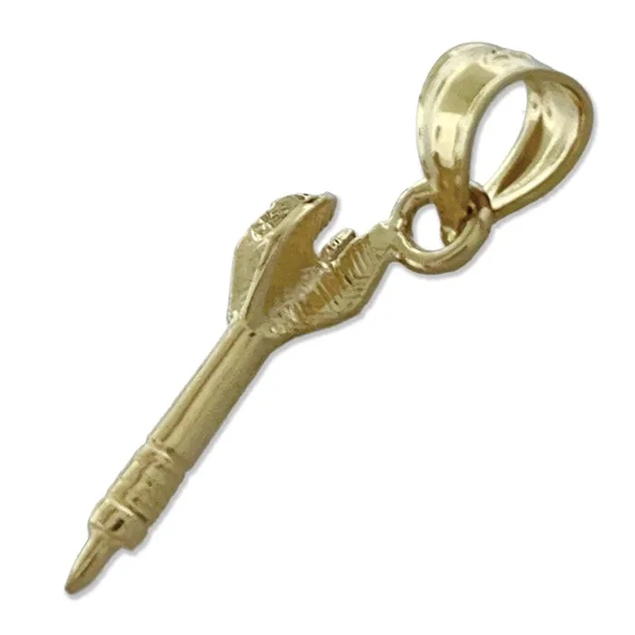 14K Gold 3D Dart Charm Goldia Charm Necklaces