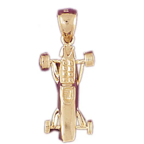 14K Gold 3D Speedster Pendant Goldia Necklaces
