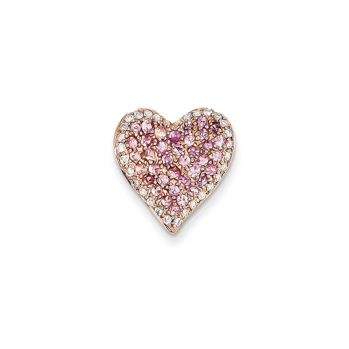 14k Rose Gold AA Real Diamond u0026 Pink Sapphire Vintage Heart Pendant Goldia Necklaces 14k Rose Gold AA Real Diamond u0026 Pink Sapphire Vintage Heart Pendant Goldia Necklaces