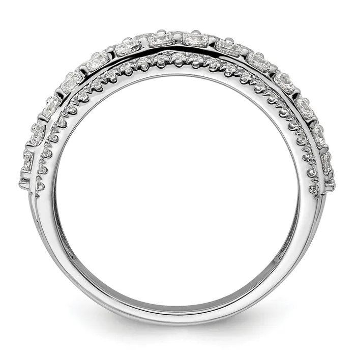 14k White Gold 1 12 Ct Lab Grown Diamond VSSI G Fashion Band Ring Goldia Rings
