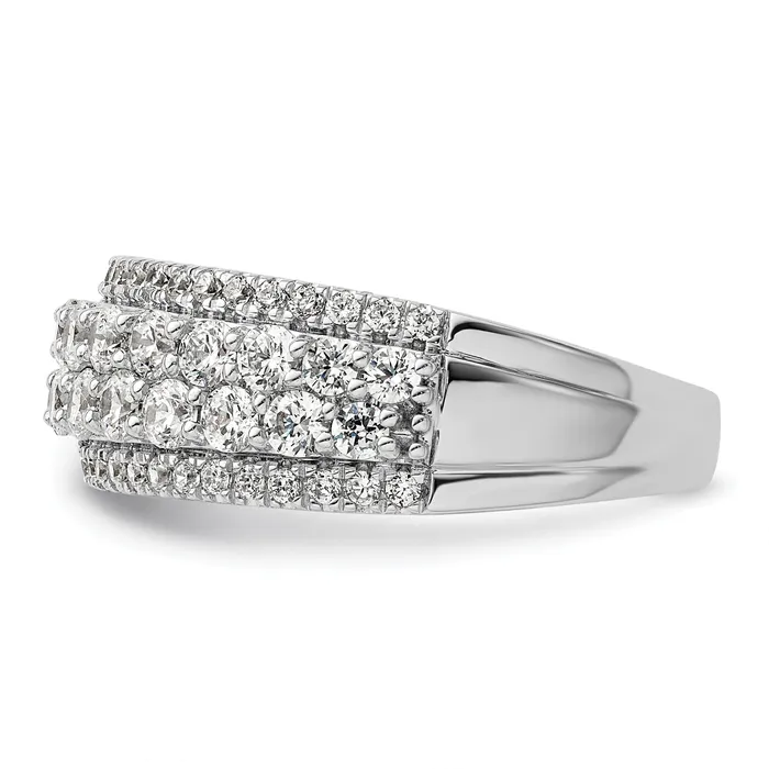 14k White Gold 1 12 Ct Lab Grown Diamond VSSI G Fashion Band Ring Goldia Rings