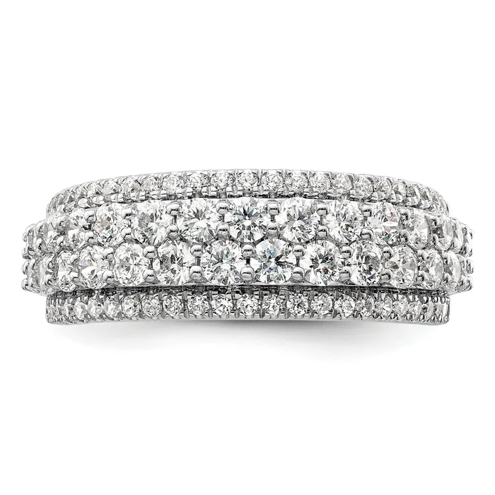 14k White Gold 1 12 Ct Lab Grown Diamond VSSI G Fashion Band Ring Goldia Rings