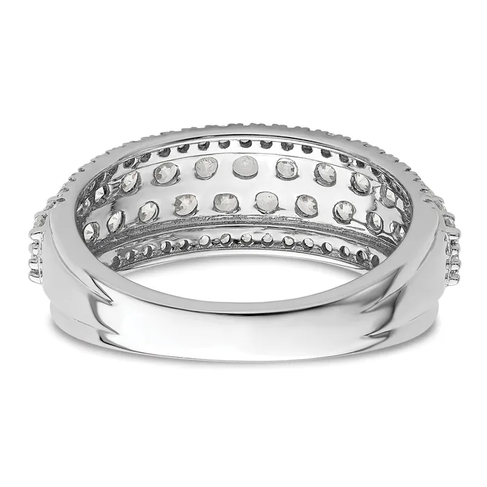14k White Gold 1 12 Ct Lab Grown Diamond VSSI G Fashion Band Ring Goldia Rings