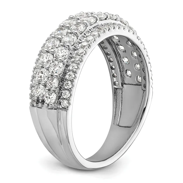 14k White Gold 1 12 Ct Lab Grown Diamond VSSI G Fashion Band Ring Goldia Rings