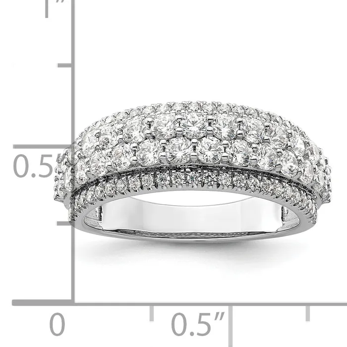 14k White Gold 1 12 Ct Lab Grown Diamond VSSI G Fashion Band Ring Goldia Rings