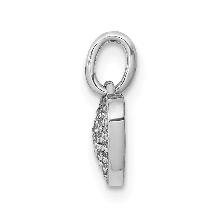 14k White Gold 110ct Real Diamond Heart Pendant Goldia Necklaces