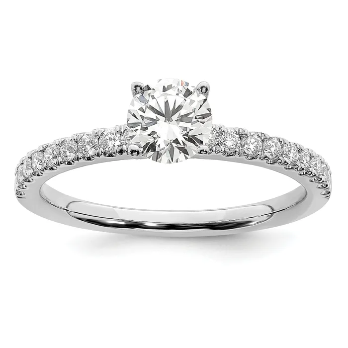 14k White Gold 12 Ct Lab Grown Diamond VSSI G Round Engagement Ring Goldia Rings 14k White Gold 12 Ct Lab Grown Diamond VSSI G Round Engagement Ring Goldia Rings