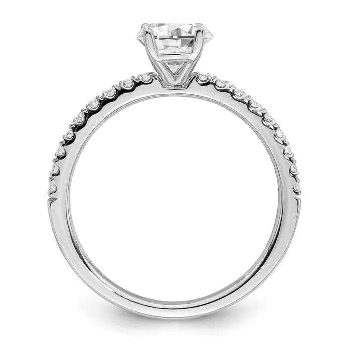 14k White Gold 12 Ct Lab Grown Diamond VSSI G Round Engagement Ring Goldia Rings