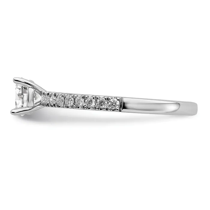 14k White Gold 12 Ct Lab Grown Diamond VSSI G Round Engagement Ring Goldia Rings