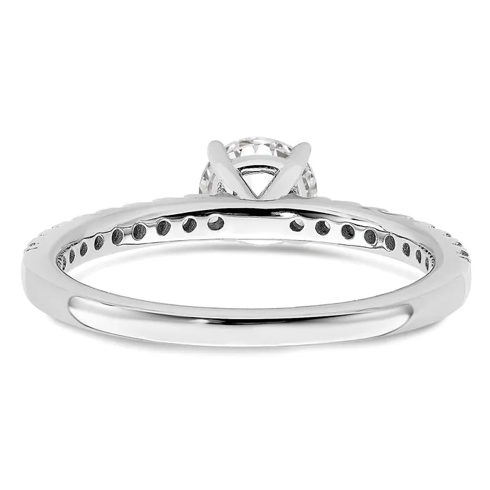 14k White Gold 12 Ct Lab Grown Diamond VSSI G Round Engagement Ring Goldia Rings