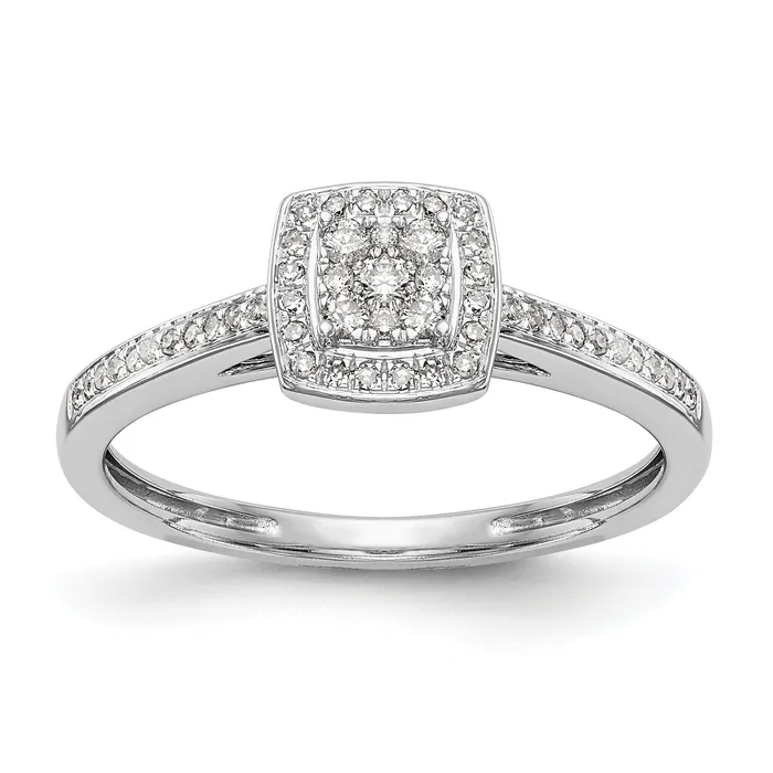 14k White Gold 15 Ct Lab Grown Diamond VSSI G Cluster Engagement Ring Goldia Rings 14k White Gold 15 Ct Lab Grown Diamond VSSI G Cluster Engagement Ring Goldia Rings