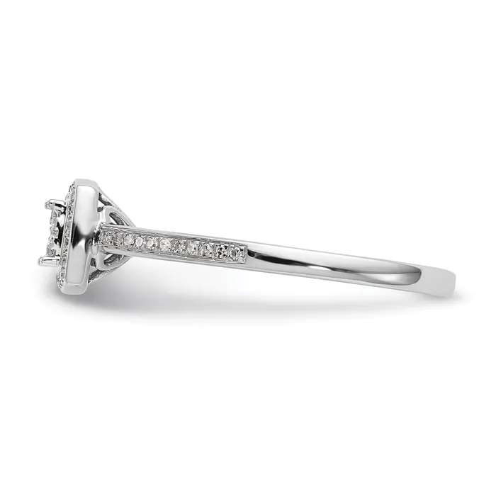 14k White Gold 15 Ct Lab Grown Diamond VSSI G Cluster Engagement Ring Goldia Rings