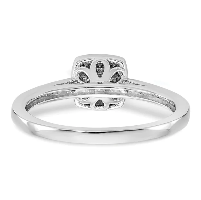 14k White Gold 15 Ct Lab Grown Diamond VSSI G Cluster Engagement Ring Goldia Rings