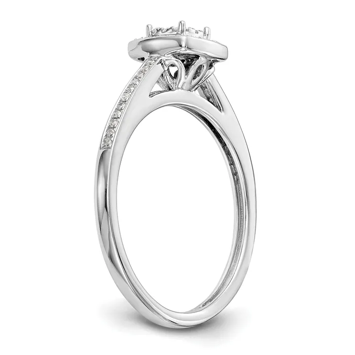 14k White Gold 15 Ct Lab Grown Diamond VSSI G Cluster Engagement Ring Goldia Rings