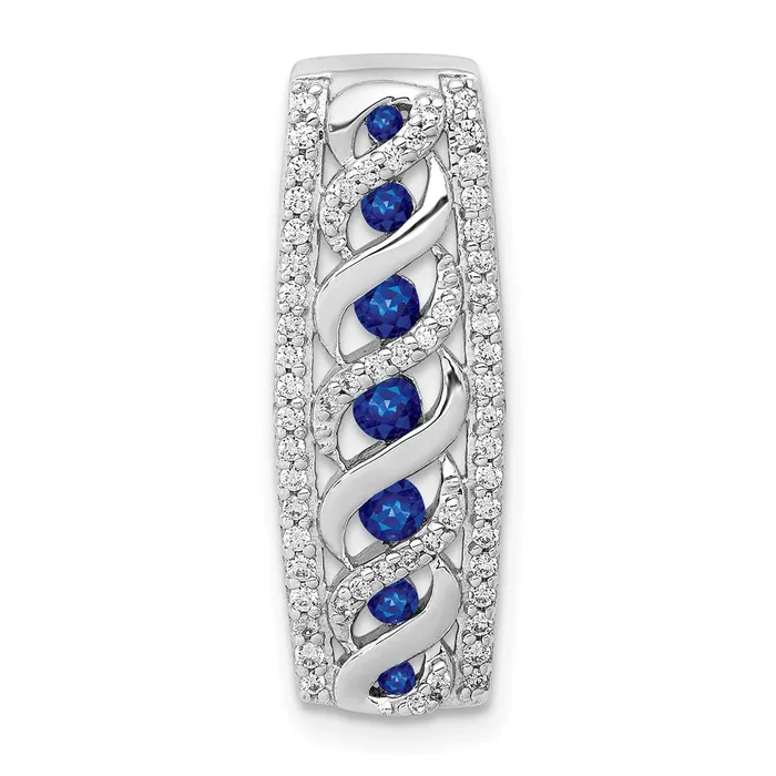 14k White Gold 15ct Real Diamond26 Sapphire Fancy Twist Chain Slide Goldia Rings 14k White Gold 15ct Real Diamond26 Sapphire Fancy Twist Chain Slide Goldia Rings