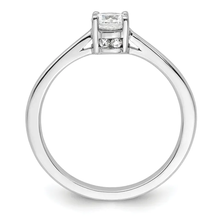 14k White Gold 1 Ct Lab Grown Diamond VSSI G Engagement Ring Goldia Rings
