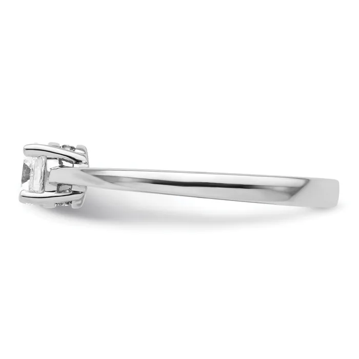 14k White Gold 1 Ct Lab Grown Diamond VSSI G Engagement Ring Goldia Rings