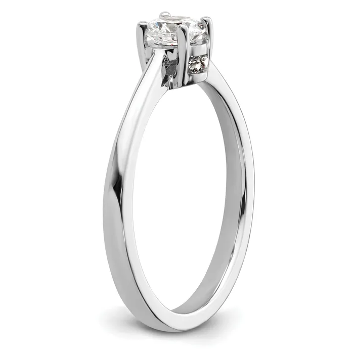 14k White Gold 1 Ct Lab Grown Diamond VSSI G Engagement Ring Goldia Rings